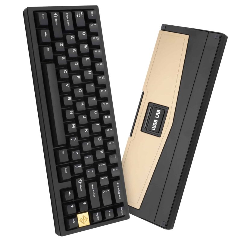 WOBKEY ZEN 65 компактная механическая клавиатура 65% с латунной вставкой, RGB, три режима, горячая замена, аккумулятор 6000 мАч/ 3000 мАч